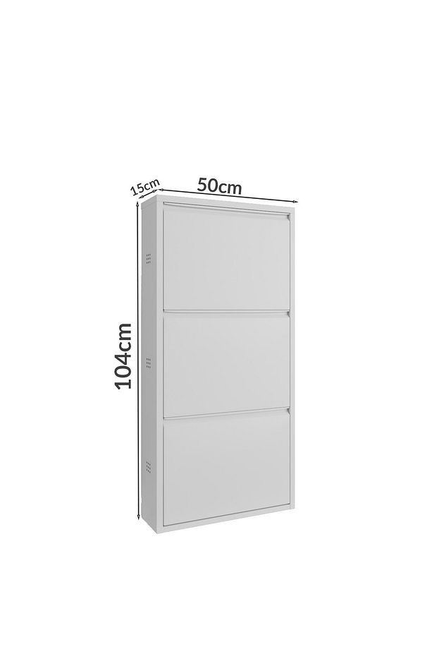Üçlü Metal Ayakkabılık Bej - Ral 7032 - 4