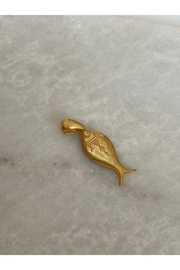 Mat Görünümlü Balık Kolye Ucu - 1