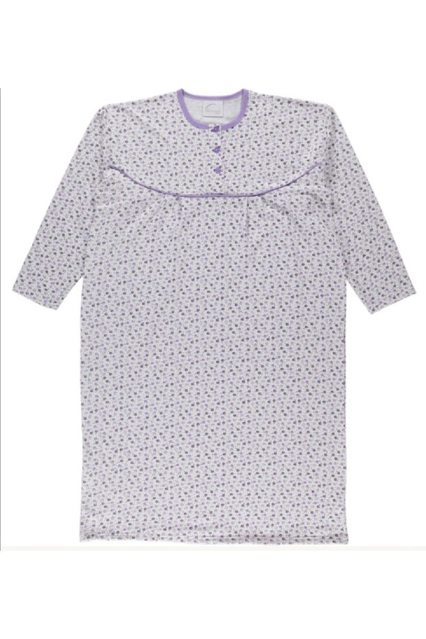 Women's long-sleeved winter King mother nightgown