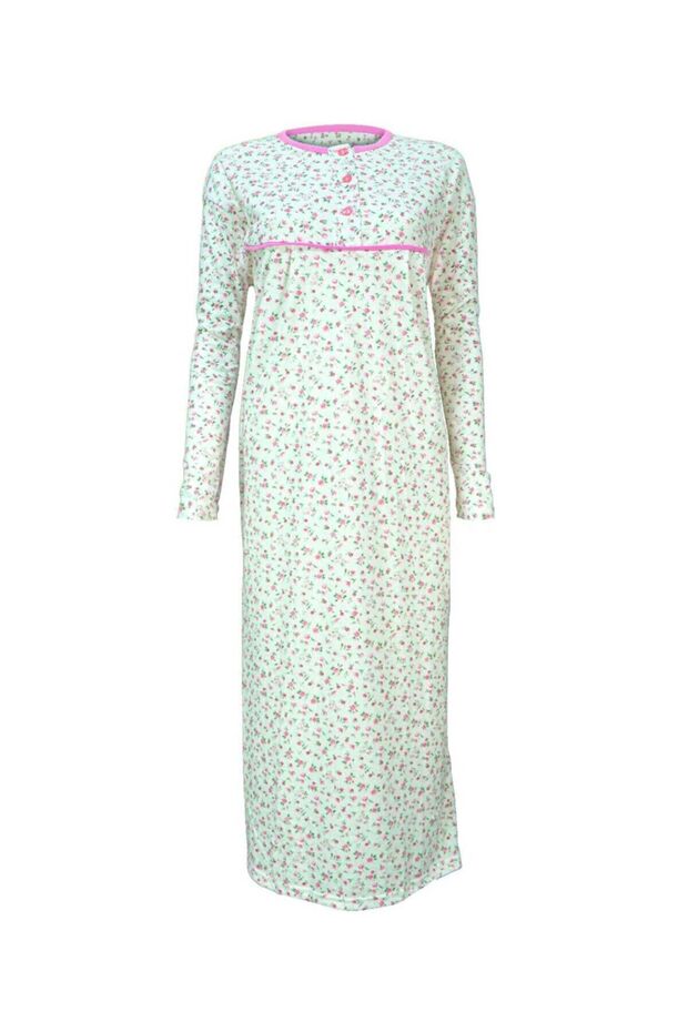 Women's Pink Long Sleeve Nightgown