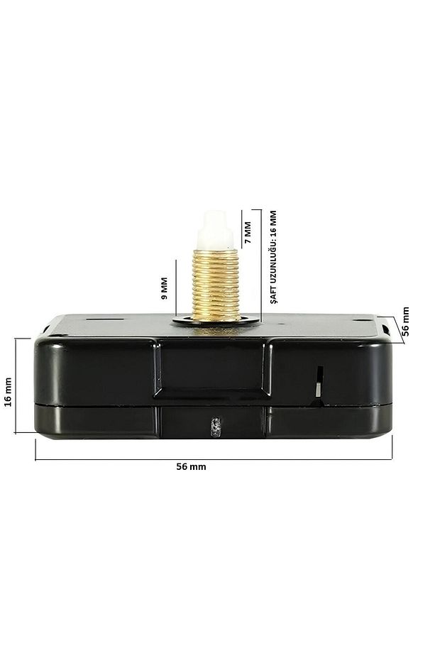 1 Adet Duvar Saati Mekanizması , Askılı , Şaft Uzunluğu 16 Mm , Sessiz (yelkovan 8 Cm Akrep 6 Cm ) - 2