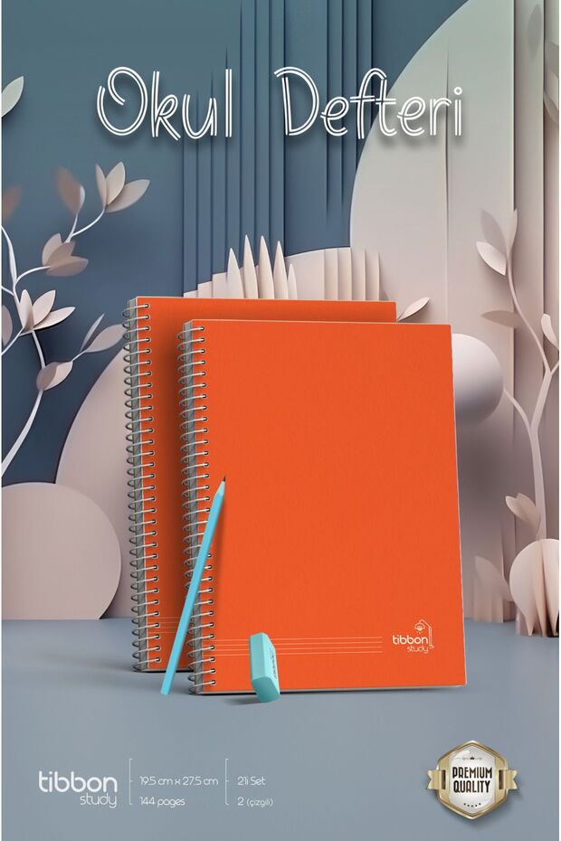 Study Defter Spiralli 2'li Set Çizgili - 1