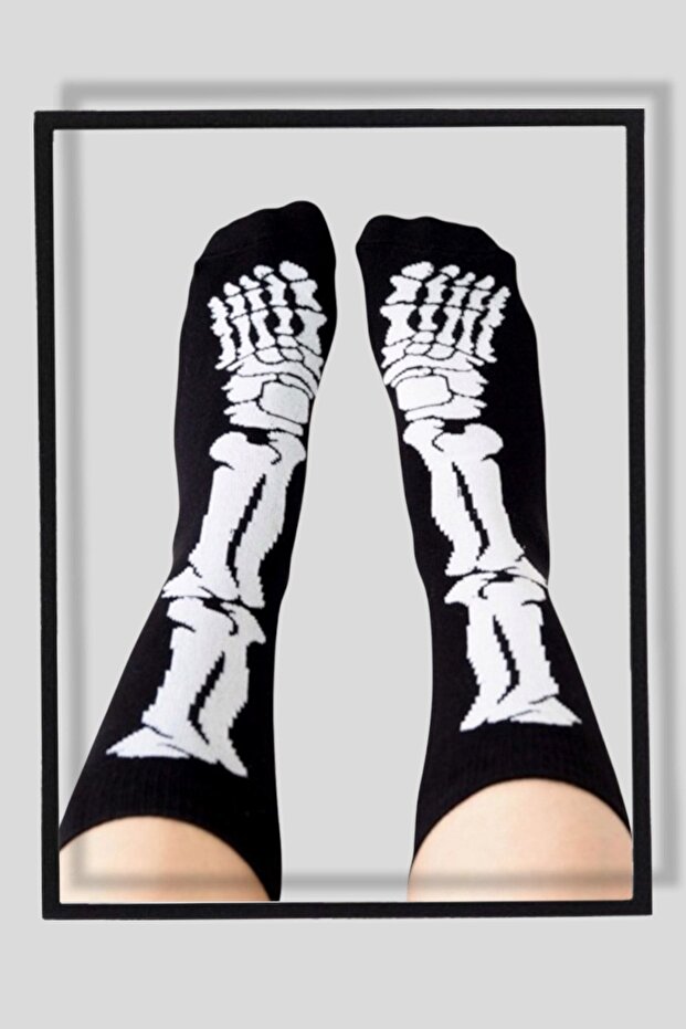 Skeleton Foot Pattern Socket Socks - 1