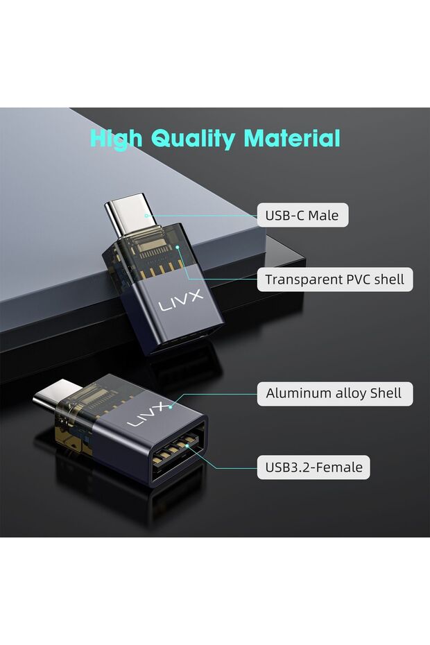Type C to USB3.2 Çevirici Dönüştürücü OTG 10Gbps Ultra Hızlı Veri Aktarımı OTGDM - 3