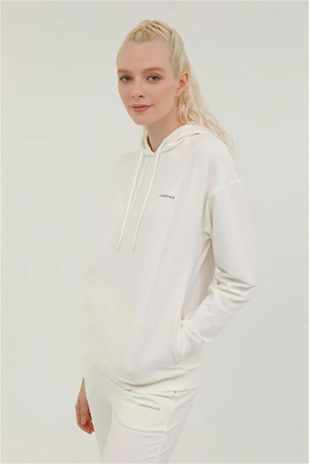 17sn80 Yazılı Kapusonlu Basıc Hoodıe - 4