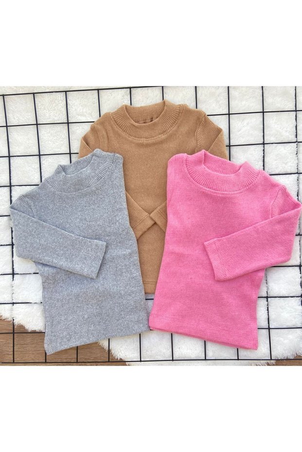 Camisole Kids Badi 3-Piece Set Gray Brown Pink (Zexypmd2Dqpcv)