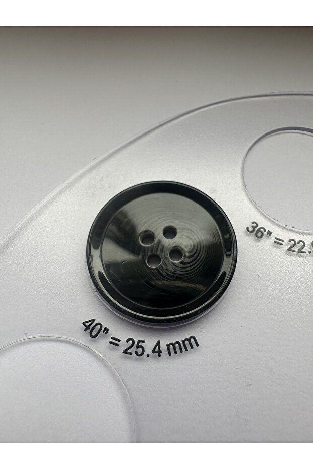 Black on Gray Marble Marble Pattern Design Button Plain Polyester Button - Pack of 12 (6 Large+6 Small) - 4