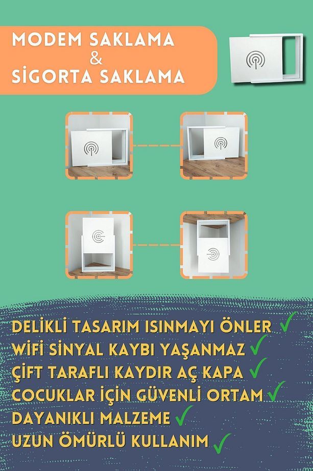 Hotspot Desenli Modem/sigorta Saklama Kutusu, 40cm X 33cm - 4