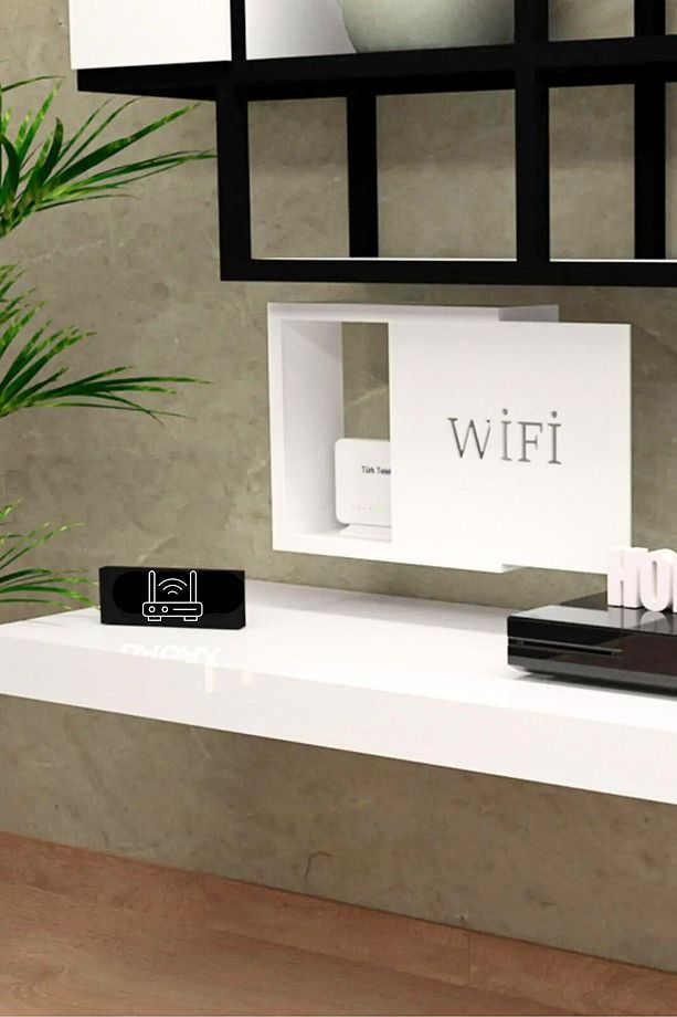 Wifi Yazı Desenli Modem/sigorta Saklama Kutusu, 40cm X 33cm - 1