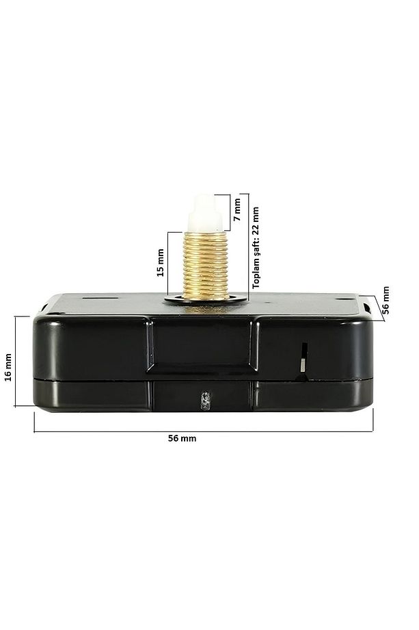 1 Adet Duvar Saati Mekanizması Askısız Sessiz Şaft Uzunluğu 22 Mm (ÜRÜN ÖLÇÜLERİNE DİKKAT EDİNİZ) - 2