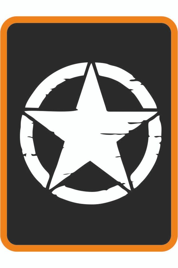 ملصق سيارة للطرق الوعرة 2 قطعة من White Army Star - 10x10 سم