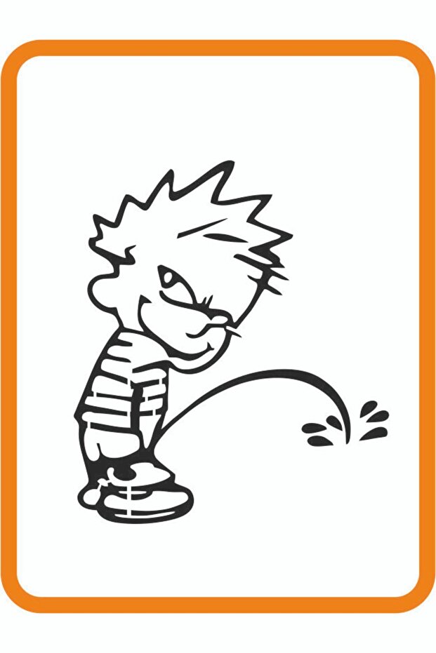 Black Naughty Boy Car Sticker - 14x12 Cm Motor Sticker