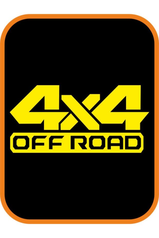 Yellow 4x4 Off Road Large Size Auto Sticker - 2 Pieces 35x17 Cm