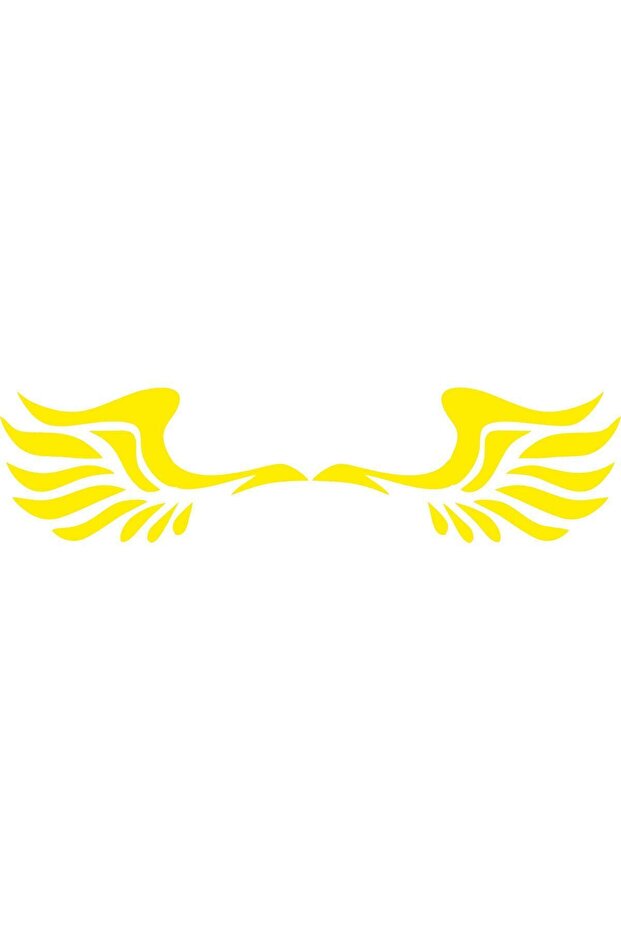 Yellow Angel Wing Mirror Auto Sticker