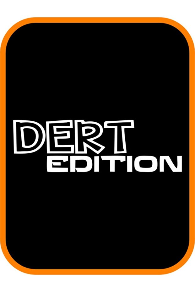 ملصق سيارة أبيض من Dert Edition - مقاس 25 × 8 سم