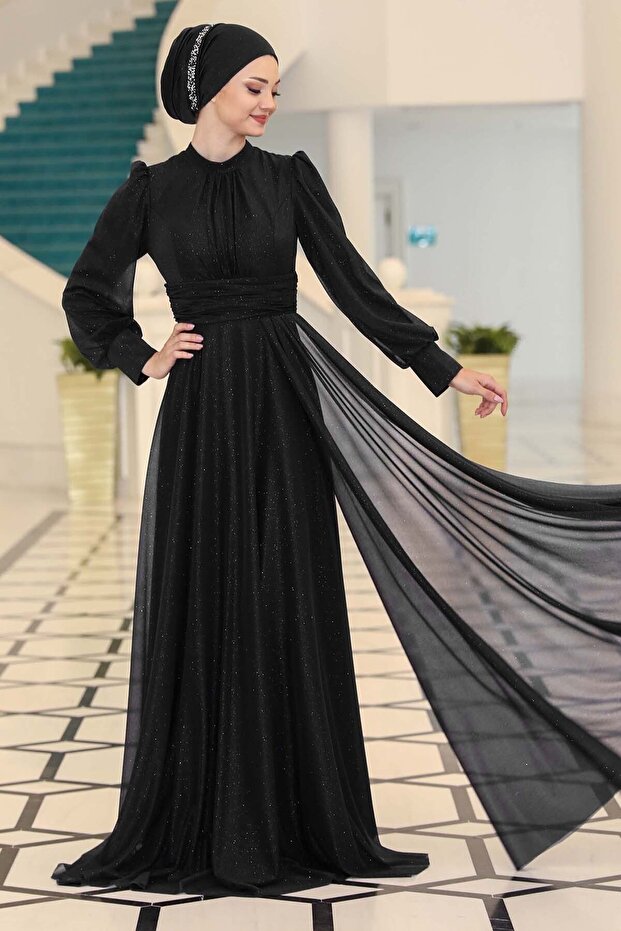 Kübraca Plus Size Hijab Evening Dress