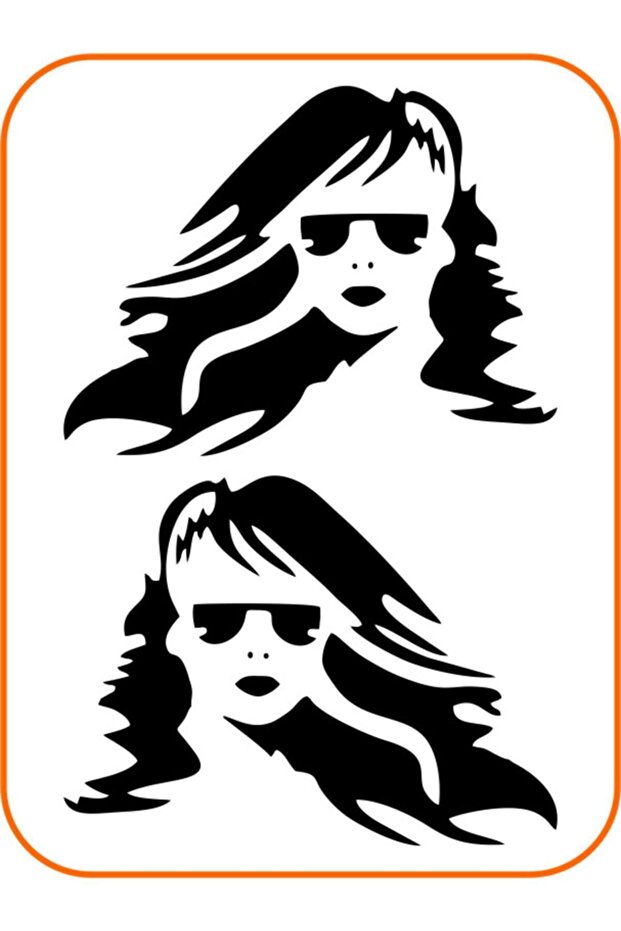 Women's Madonna 2 Pieces Right-Left Set Commercial Vehicle Auto Sticker 30X23 cm Black