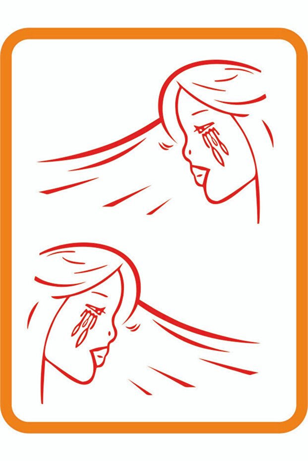 Crying Woman Commercial Vehicles Right-Left 2 Piece Set Auto Sticker 30X20 cm Red