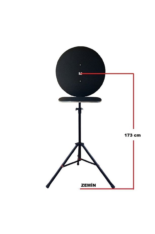 Raf Düzenekli Tripod Ayaklı Dart Arkalık Stant Seti. Siyah Renk - 2