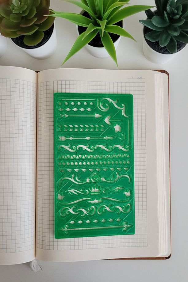 Bullet Journal Süsleme Şablon Cetvel - 2