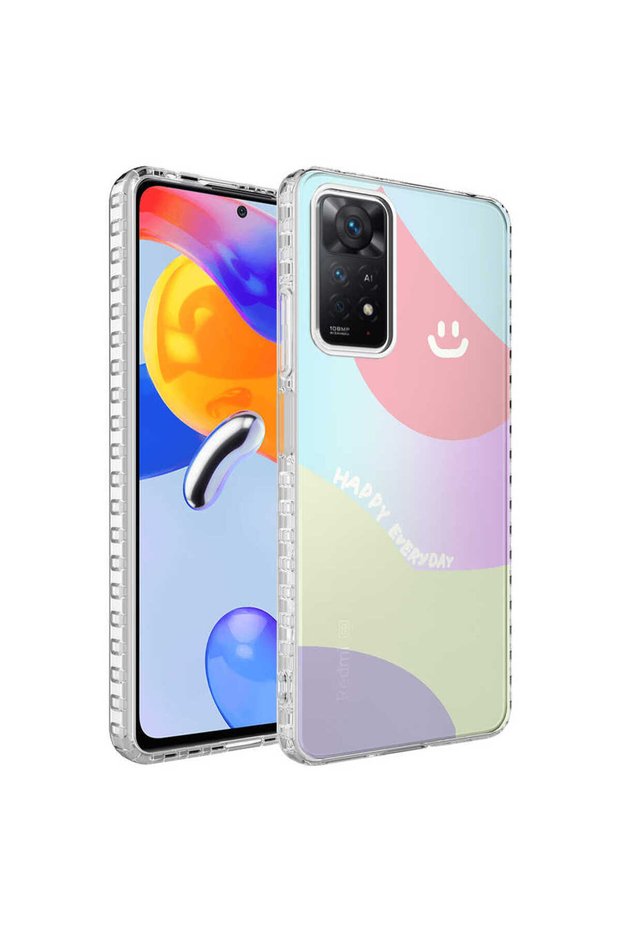 Xiaomi Redmi Note 11 Global Case Colorful Patterned Silicone Elegans Cover with Airbag Edge