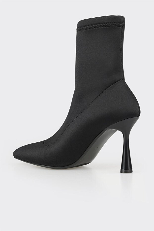 Siyah Kadın Yüksek Topuk Bot - 3