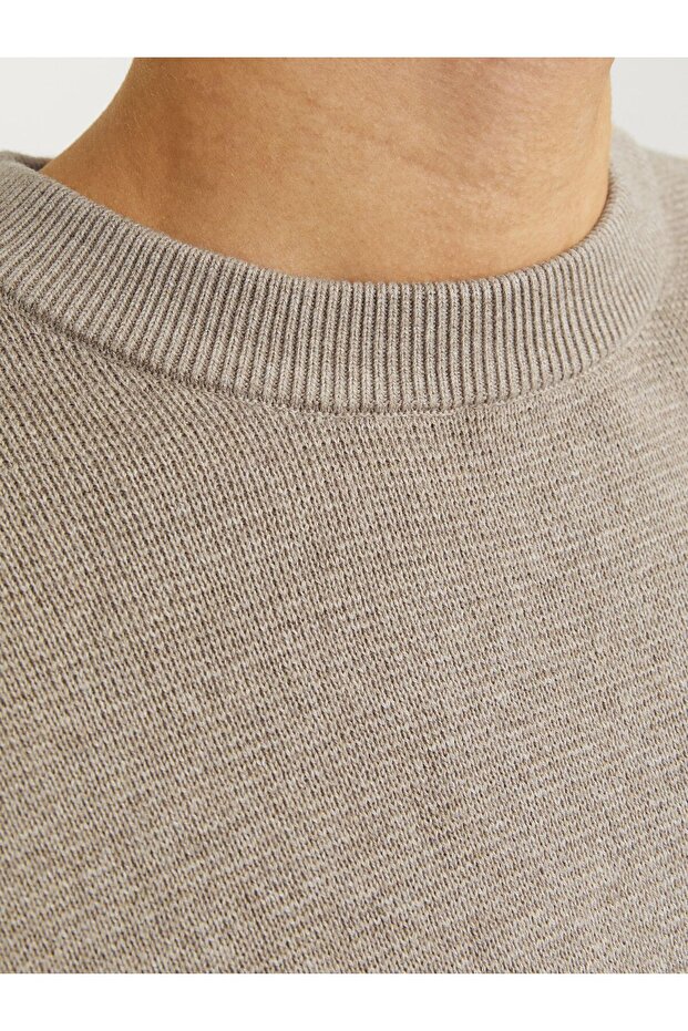 Rundhals ile Strickpullover Rundhals ile Einfarbig Strickpullover - 5