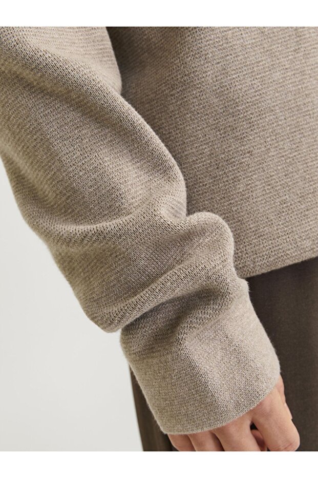 Rundhals ile Strickpullover Rundhals ile Einfarbig Strickpullover - 6