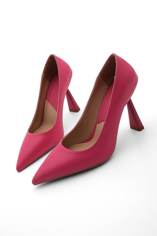 Damen Stilettos mit spitzer Spitze und Absatz Devosa fuchsia - 5