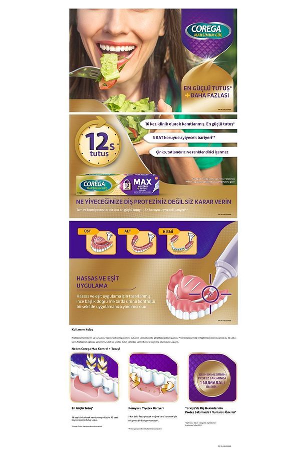 Maksimum Kontrol Yapışıtırıcı Krem 40 Gr x 4 Adet - 8
