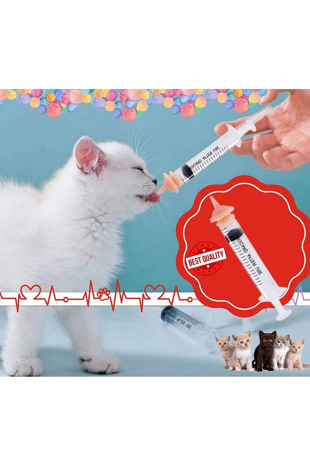 Evcil Hayvan Mini Silikon Meme Yavru Kedi Köpek Hamster Emzik Biberon 1 Adet - 3