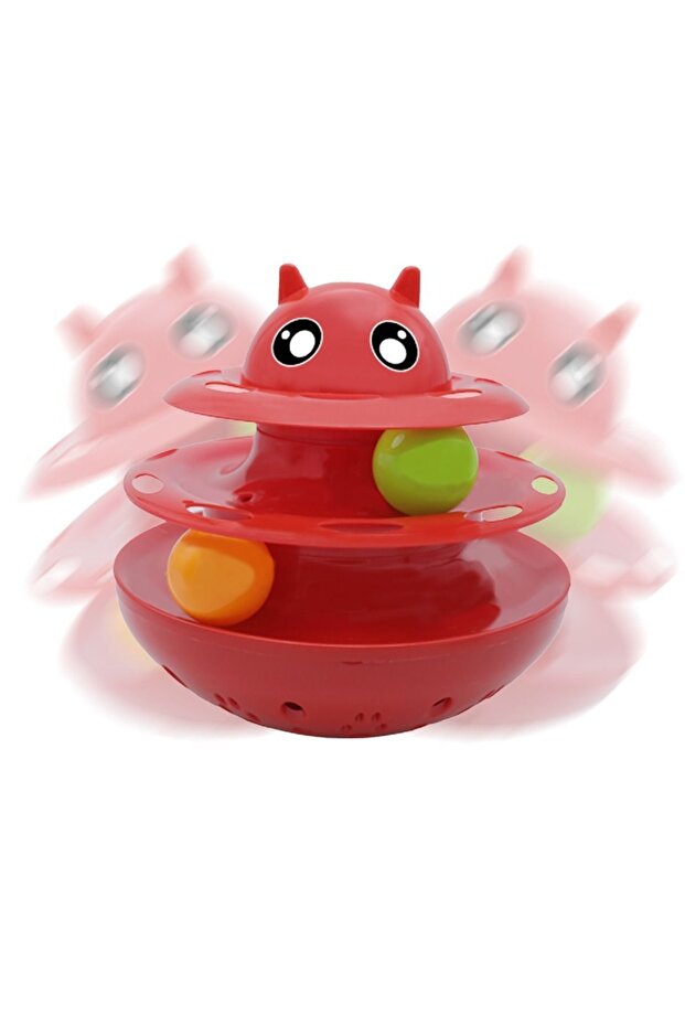 Shaking Circular Turntable Cat and Dog Toy with Food Container