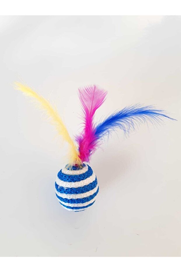 Colorful Rope Wrapped Rattle Cat Ball