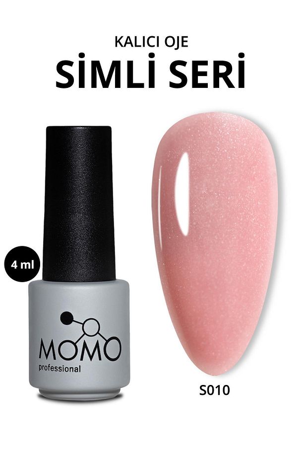 Kalıcı Oje S008, Simli Açık Yavruağzı, 4 ml - 1