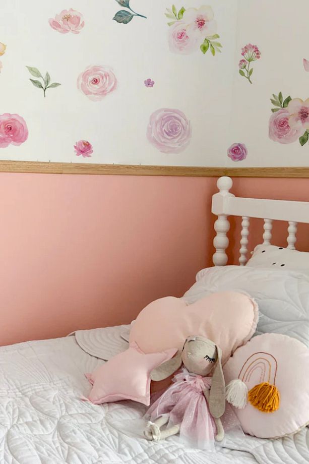 DUENDE STİCKER - Pembe Çiçekler Dekoratif  Duvar Stickerı - 2