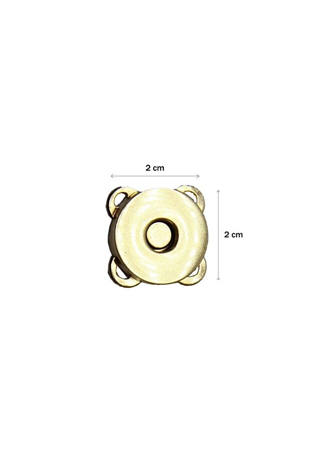 5 Adet 2 Cm Gold Renk Dikmeli Mıknatıslı Çıtçıt Dikilebilir Mıknatıslı Çıt Çıt - 2