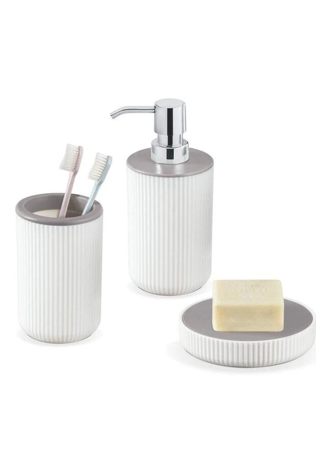 Martre 3-Lü Banyo Seti SOF EKRU - 2