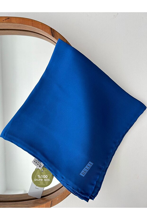 وشاح حريري تويل - لون سادة - 1