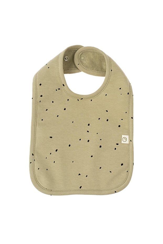 Organic Cotton Liquid Proof Bib Cosmos Khaki
