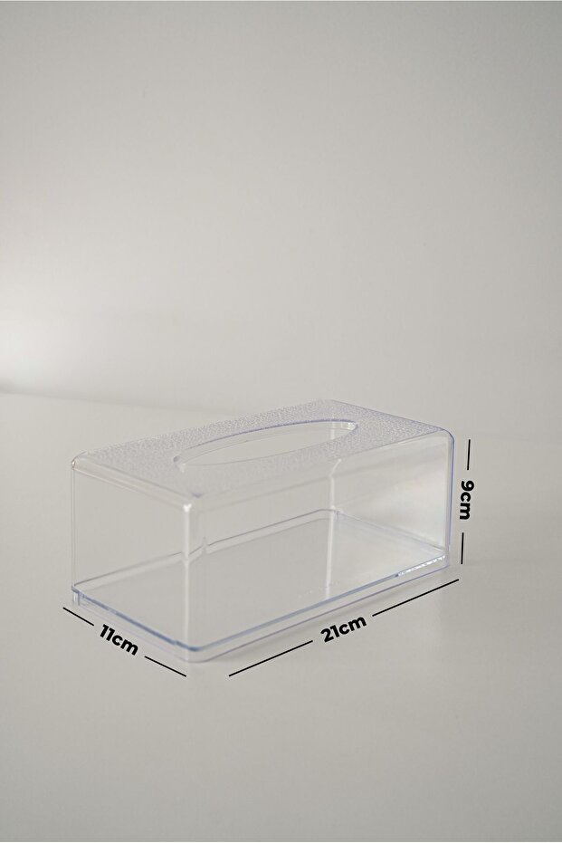 Şeffaf  Peçetelik Masa Üstü Modern Kağıt  Peçete Kutusu Organizer - 4