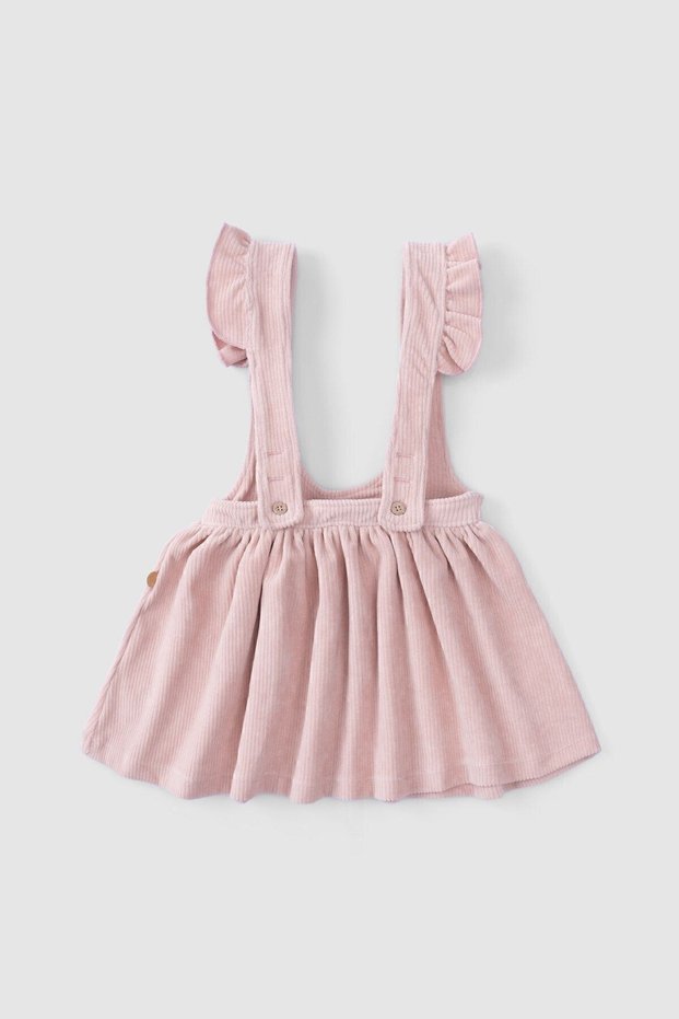 Corduroy Baby Gilet Dress Pink Size: 2-3 Years