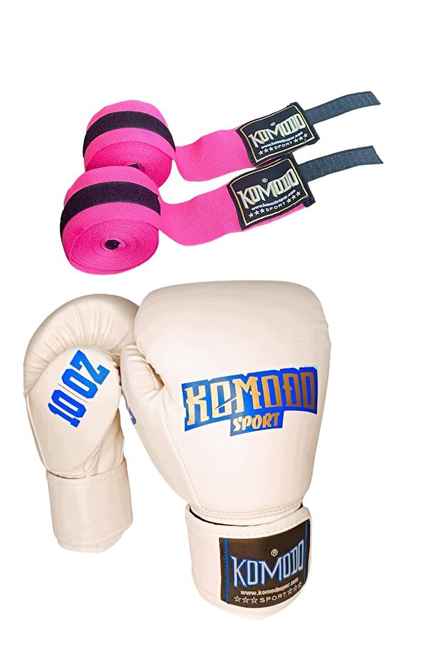 Kick Boxing Gloves and Bandage Set of 2
