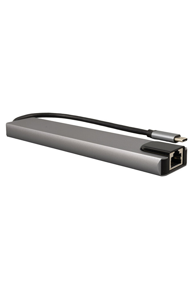 Yüksek kaliteli Macbook Pro Air Usb Type-c Hub Dönüştürücü Çoklayıcı Usb Hdmi, Tf, Sd, Pd, Ethernet - 4