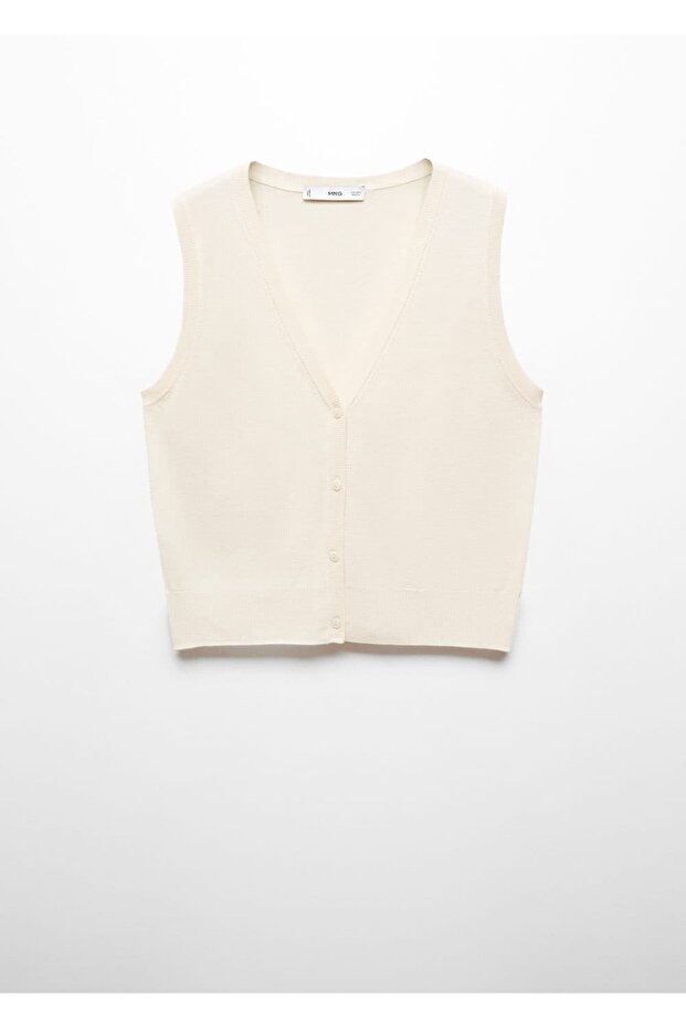 Düğmeli örgü yelek - 3