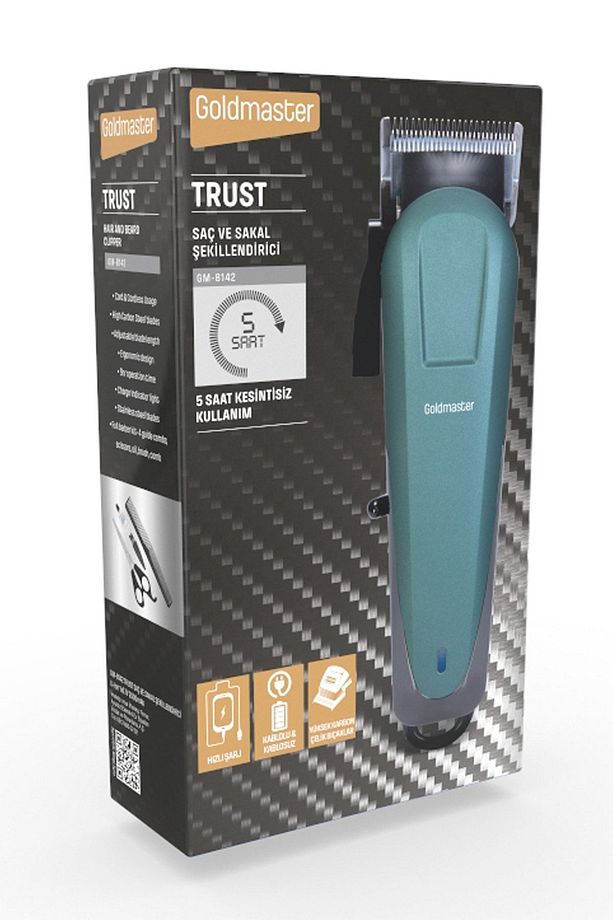 Trust Profesyonel Kullanım Kablolu Kablosuz Hızlı Şarj Erkek Bakım Seti Adaptörlü - 7