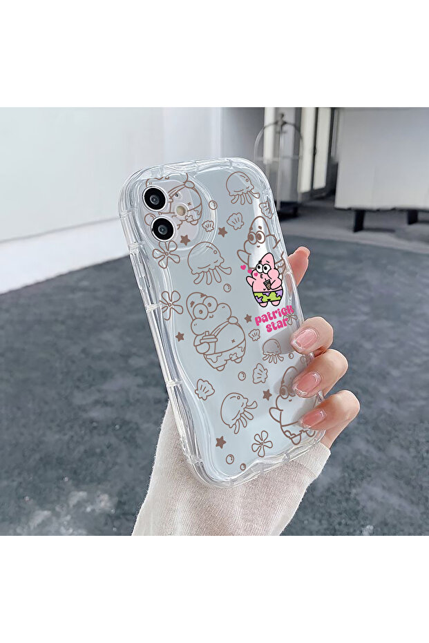 جراب متوافق مع آيفون 12 متوافق مع حافظة Wave Edge مقاومة للصدمات من السيليكون الناعم الشفاف - 3