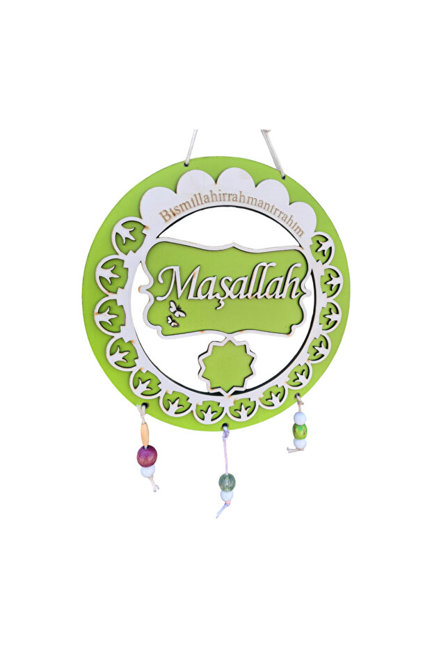 Ahşap Kapı süsü, Maşallah  yazılı - 1