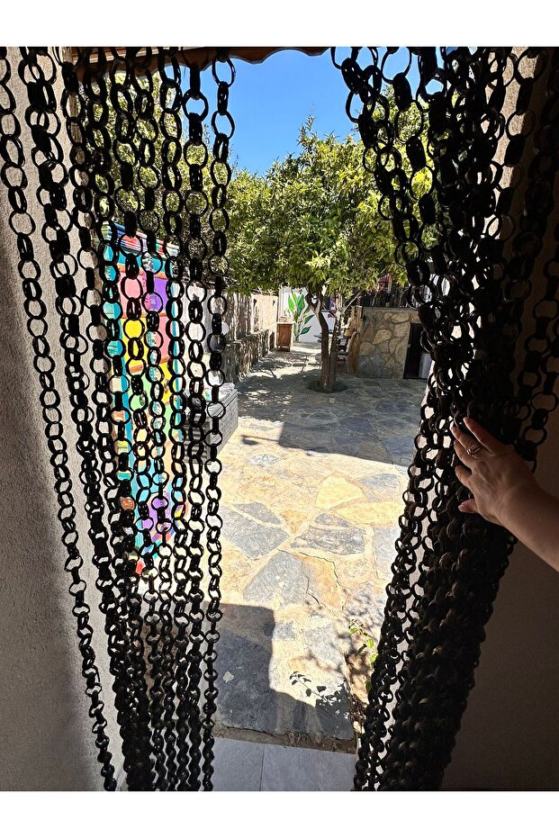 Perde,bambu ,halka,siyah, 90*200 Cm. - 4