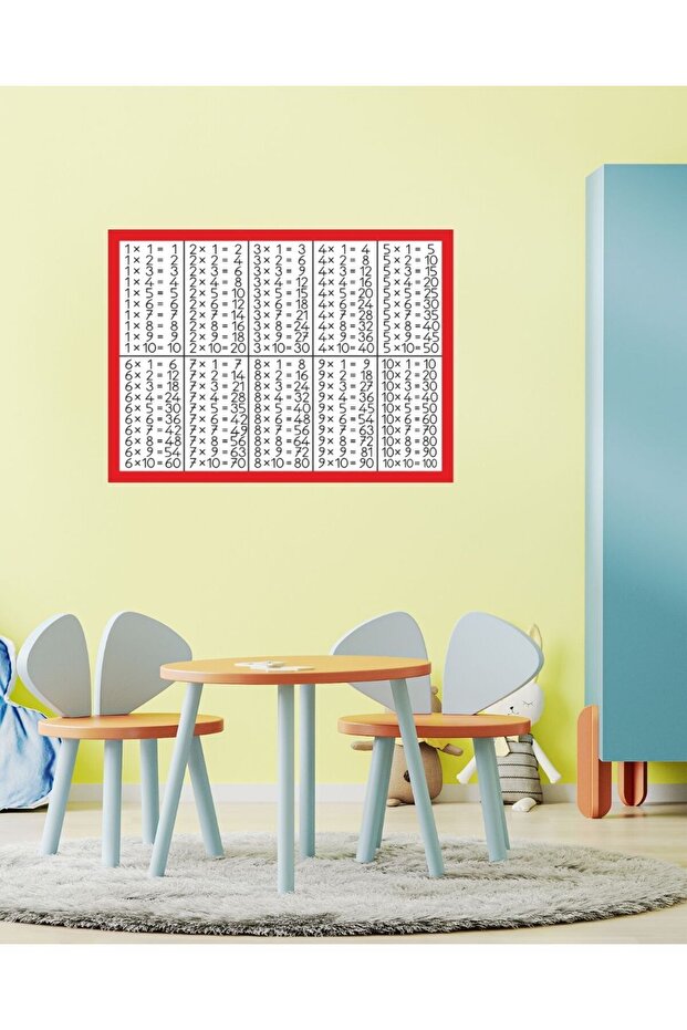 07 نموذج بليكسي 3 مم 70 × 50 سم جدول الضرب