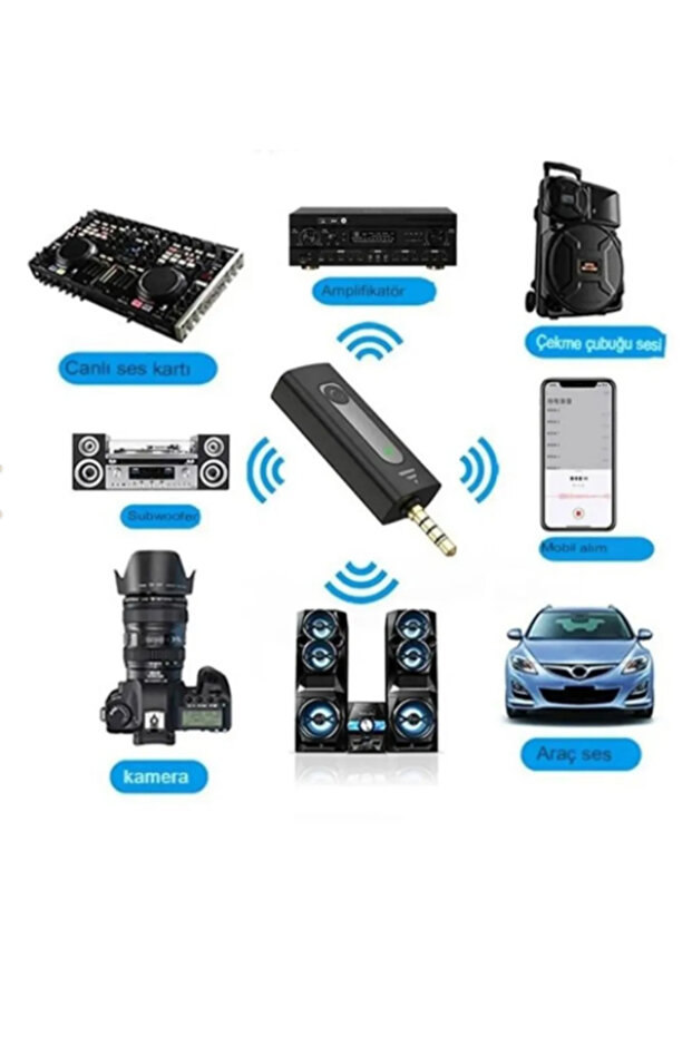 Tüm Cihazlarla Uyumlu Wireless Jaklı Tak Çalıştır Kablosuz Yaka Mikrofonu - 5